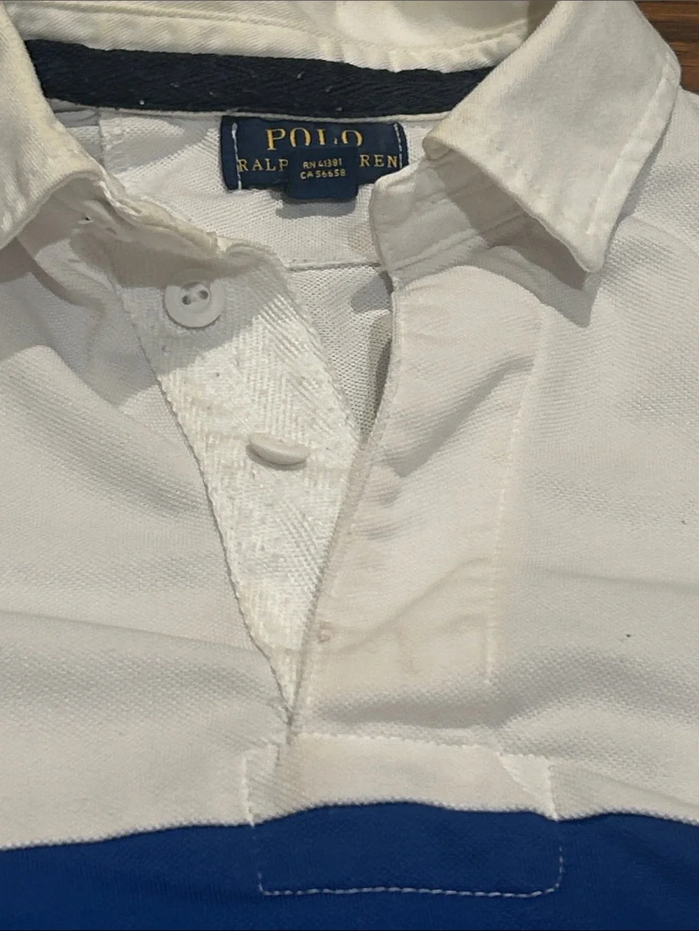 Polo Ralph Lauren Bundle - White Polo with Blue Stripe & White Shorts - Kids